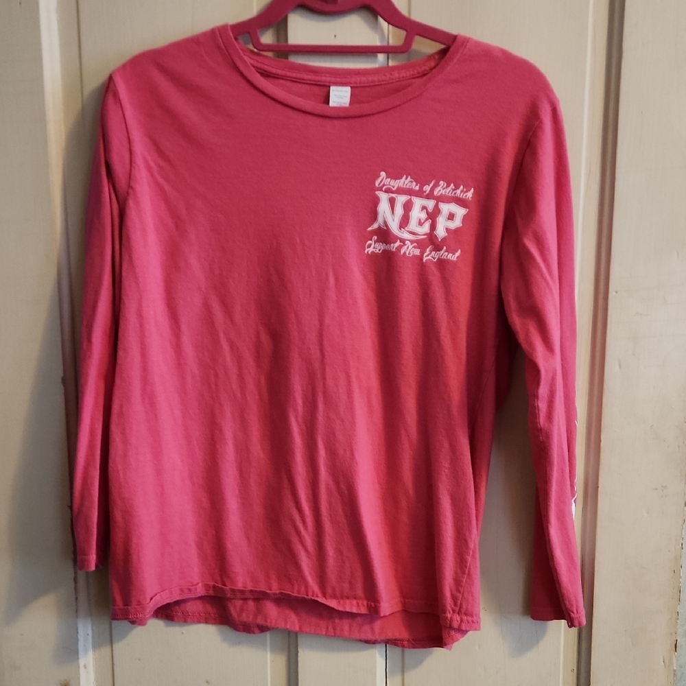 Girls' Long Sleeve Crewneck Tee in Raspberry Pink